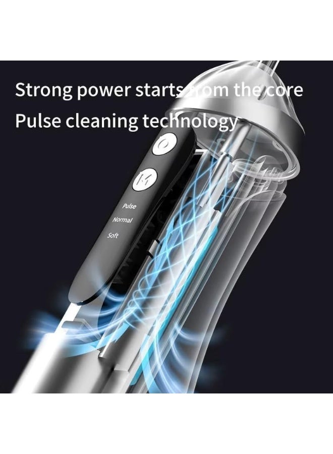 Portable water flosser, waterproof, 3 cleaning modes, easy to use, white - Image 3